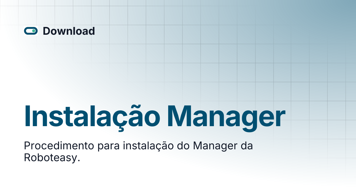 Instala o manager download