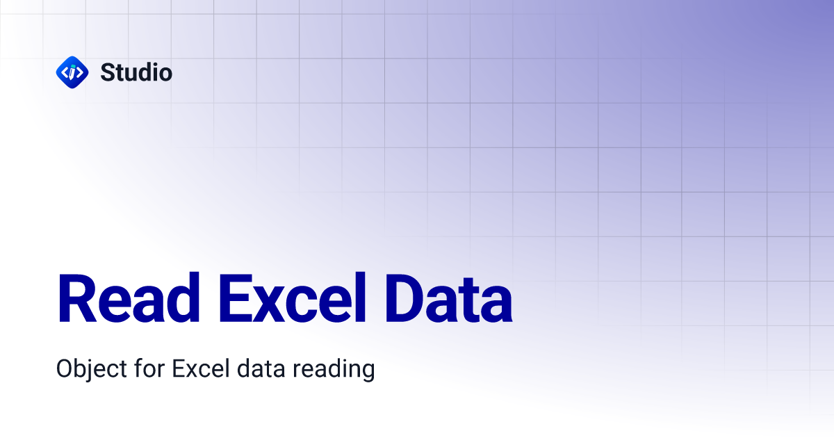 Read Excel Data | Studio