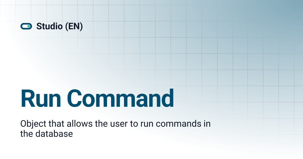 Run Command | Studio (EN)