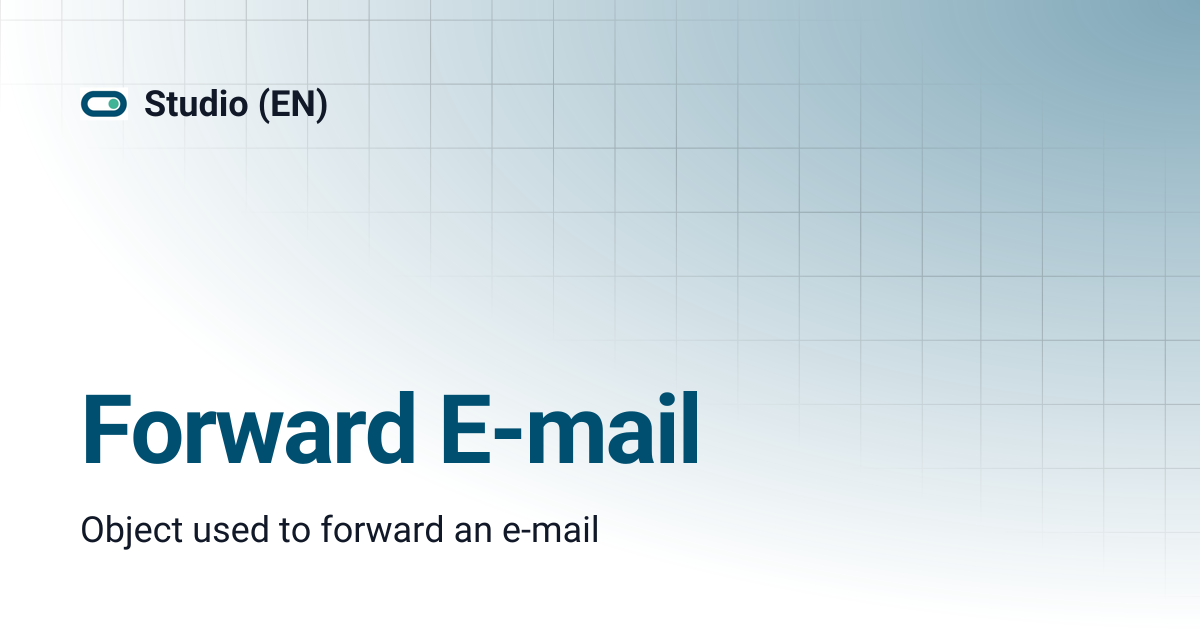 Forward E-mail | Studio (EN)
