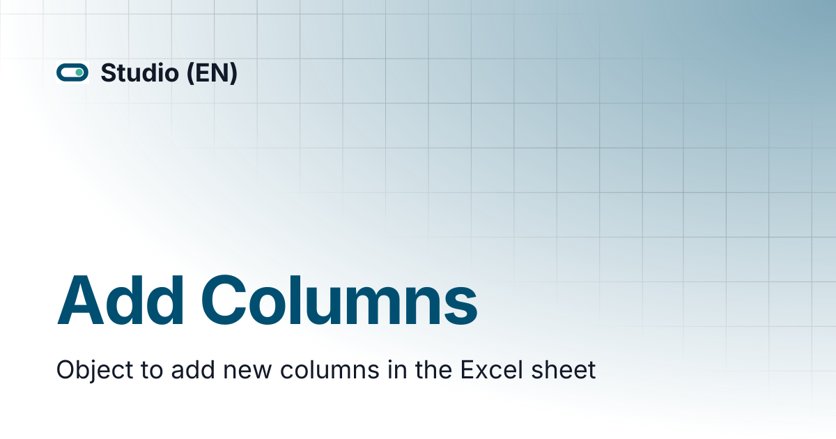 Add columns studio