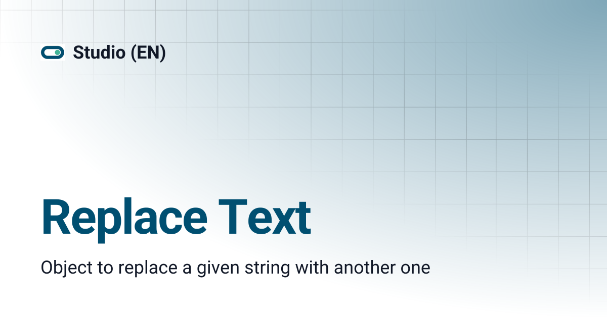 Replace Text | Studio
