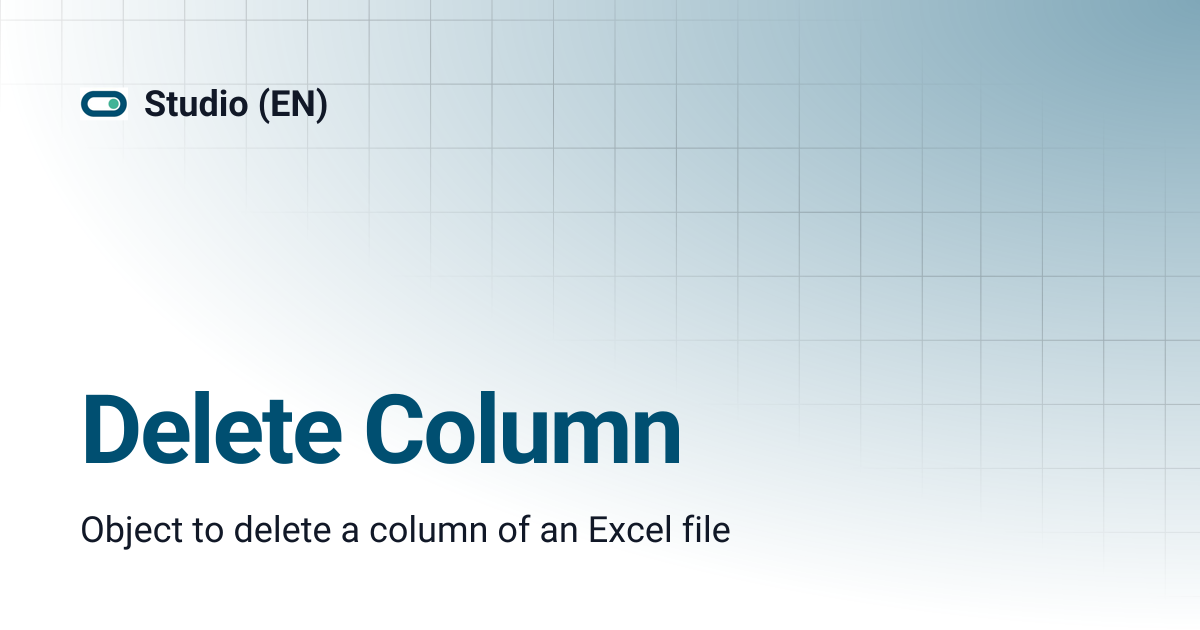 Delete Column | Studio (EN)